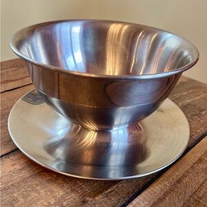 Vintage Mid Century Modern Japan Oneida Stainless Steel Serving bowl